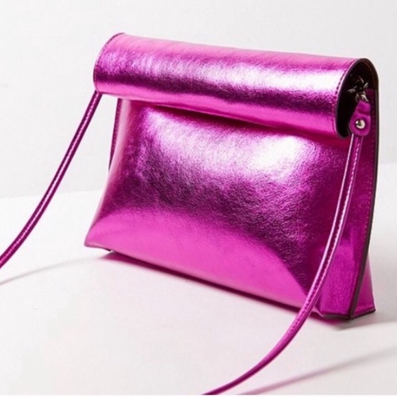 Urban Outfitters Handbags - Urban Outfitters Reversible Clutch Purse Bag Crossbody Pink/Bronze